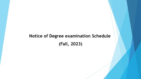 Notice of Degree examination Schedule (Spring 2024)